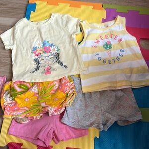 Garanimals Kids Shirts & Shorts Set - Yellow, Pink, Gray